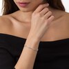 Thumbnail Image 2 of Previously Owned - 1/10 CT. T.W. Diamond Alternating Double Heart and Infinity Bracelet in Sterling Silver - 7.25"
