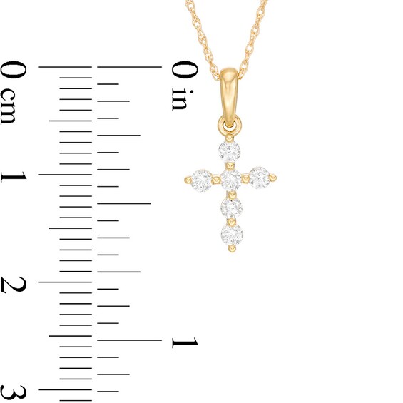 Previously Owned - 1/5 CT. T.w. Diamond Cross Pendant in 10K Gold