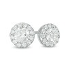 Thumbnail Image 1 of Previously Owned - 1 CT. T.W. Diamond Frame Stud Earrings in 14K White Gold