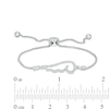 Thumbnail Image 3 of Previously Owned - 1/20 CT. T.W. Diamond Sideways Angel Wing Bolo Bracelet in Sterling Silver - 9.5"