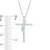 Thumbnail Image 3 of Previously Owned - 1/2 CT. T.W. Diamond Cross with Sash Pendant in 10K White Gold