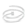 Thumbnail Image 1 of Previously Owned - 1/6 CT. T.W. Diamond Wraparound Nail Ring in 10K White Gold