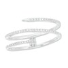 Thumbnail Image 4 of Previously Owned - 1/6 CT. T.W. Diamond Wraparound Nail Ring in 10K White Gold