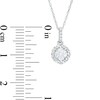 Thumbnail Image 3 of Previously Owned - 1/4 CT. T.W. Diamond Twist Frame Pendant in 10K White Gold