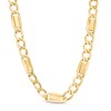 Thumbnail Image 1 of Previously Owned - Made in Italy Men's 6.7mm Figaro and Brick Chain Necklace in 10K Gold - 22"