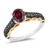 Thumbnail Image 1 of Previously Owned - Enchanted Disney Villains Evil Queen Garnet and 1/4 CT. T.W. Diamond Ring in Sterling Silver