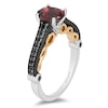 Thumbnail Image 2 of Previously Owned - Enchanted Disney Villains Evil Queen Garnet and 1/4 CT. T.W. Diamond Ring in Sterling Silver
