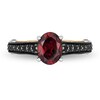 Thumbnail Image 4 of Previously Owned - Enchanted Disney Villains Evil Queen Garnet and 1/4 CT. T.W. Diamond Ring in Sterling Silver