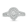 Thumbnail Image 4 of Previously Owned - 1/2 CT. T.W. Diamond Double Pear-Shaped Frame Engagement Ring in 10K White Gold
