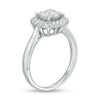 Thumbnail Image 3 of Previously Owned - 1/2 CT. T.W. Princess-Cut Diamond Cushion Frame Ring in 10K White Gold