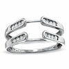 Thumbnail Image 1 of Previously Owned - 1/4 CT. T.W. Diamond Channel Cathedral Solitaire Enhancer in 14K White Gold