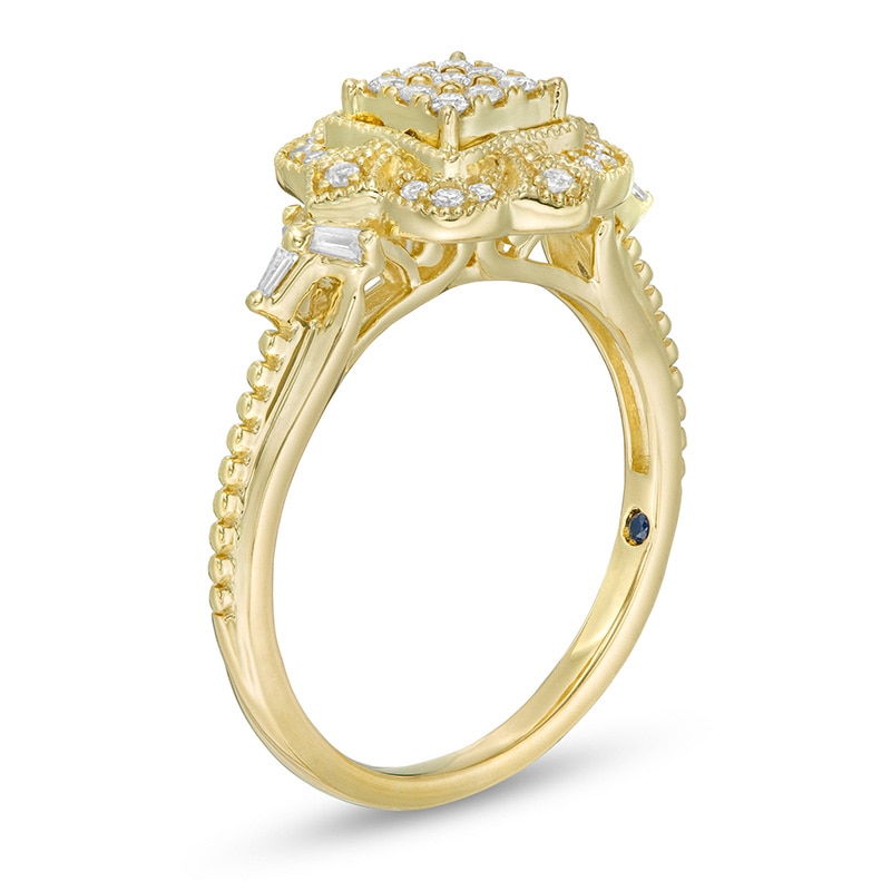 Main Image 3 of Previously Owned - Cherished Promise Collection™ 1/5 CT. T.W. Composite Diamond Vintage-Style Ring in 10K Gold