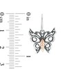 Thumbnail Image 3 of Previously Owned - Black Hills Gold Oxidized Butterfly Drop Earrings in Sterling Silver