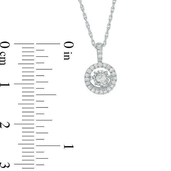 Previously Owned - 1/8 CT. T.w. Diamond Frame Pendant in Sterling Silver