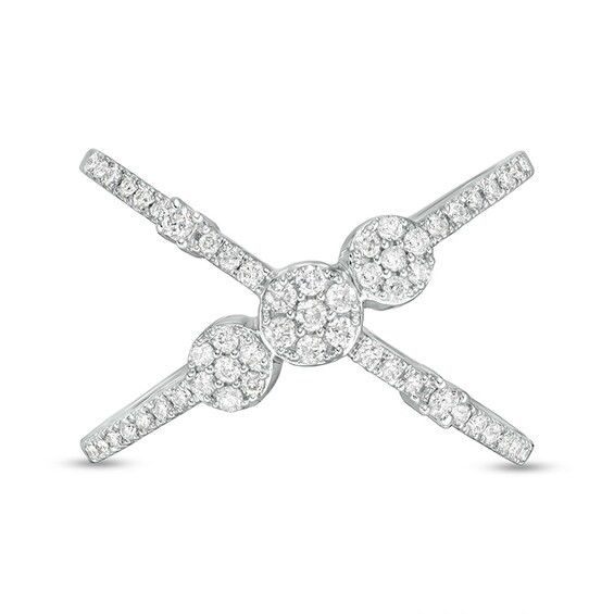 Previously Owned - 1/3 CT. T.w. Diamond Orbit Ring in 10K White Gold
