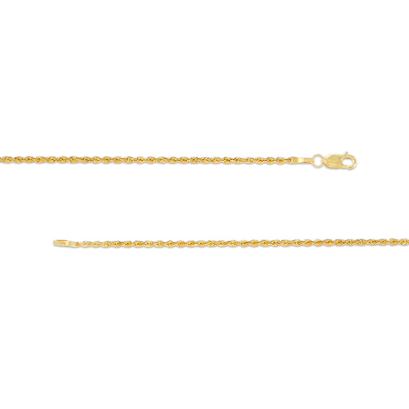 Main Image 2 of Previously Owned - 012 Gauge Diamond-Cut Glitter Rope Chain Necklace in 10K Gold - 20"