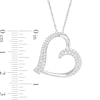 Thumbnail Image 3 of Previously Owned - 1/2 CT. T.W. Diamond Tilted Heart Pendant in Sterling Silver