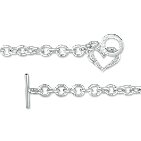 Previously Owned - The Kindred Heart from Vera Wang Love Collection 1/10 CT. T.w. Diamond Bracelet in Sterling Silver