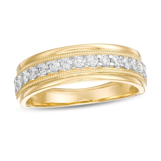 Previously Owned - 1/2 CT. T.w. Diamond Milgrain Wedding Band in 10K Gold