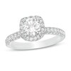 Thumbnail Image 1 of Previously Owned - 1-3/8 CT. T.W. Diamond Cushion Frame Engagement Ring in 14K White Gold