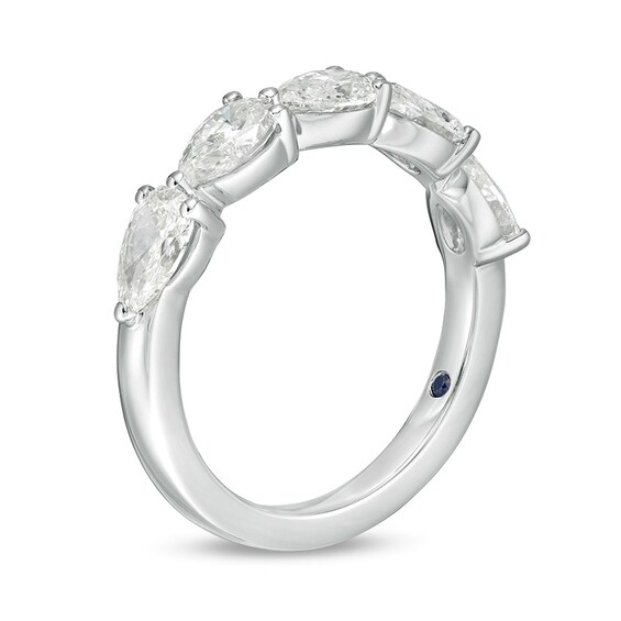 Previously Owned - Vera Wang Love Collection 1-1/2 CT. T.w. Pear-Shaped Diamond Band in 14K White Gold (I/Si2)