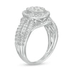 Thumbnail Image 3 of Previously Owned - 1 CT. T.W. Composite Oval Diamond Frame Multi-Row Engagement Ring in 10K White Gold