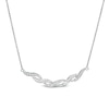 Thumbnail Image 1 of Previously Owned - 1/5 CT. T.W. Diamond Cascading Ribbon Necklace in Sterling Silver