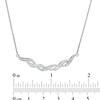 Thumbnail Image 3 of Previously Owned - 1/5 CT. T.W. Diamond Cascading Ribbon Necklace in Sterling Silver