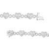Thumbnail Image 3 of Previously Owned - 1/4 CT. T.W. Diamond Hearts Line Bracelet in Sterling Silver