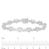 Thumbnail Image 4 of Previously Owned - 1/4 CT. T.W. Diamond Hearts Line Bracelet in Sterling Silver