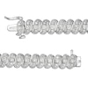 Thumbnail Image 2 of Previously Owned - 1 CT. T.W. Diamond Cascading Tennis-Style "S" Bracelet in Sterling Silver - 7.25"