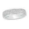 Thumbnail Image 1 of Previously Owned - 3/8 CT. T.W. Diamond Triple Row Wedding Band in 10K White Gold