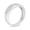 Thumbnail Image 3 of Previously Owned - 3/8 CT. T.W. Diamond Triple Row Wedding Band in 10K White Gold