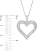 Thumbnail Image 3 of Previously Owned - 1/2 CT. T.W. Diamond Double Heart Pendant in Sterling Silver