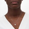 Thumbnail Image 2 of Previously Owned - 1/5 CT. T.W. Diamond Tilted Cushion Frame Pendant in Sterling Silver and 10K Rose Gold