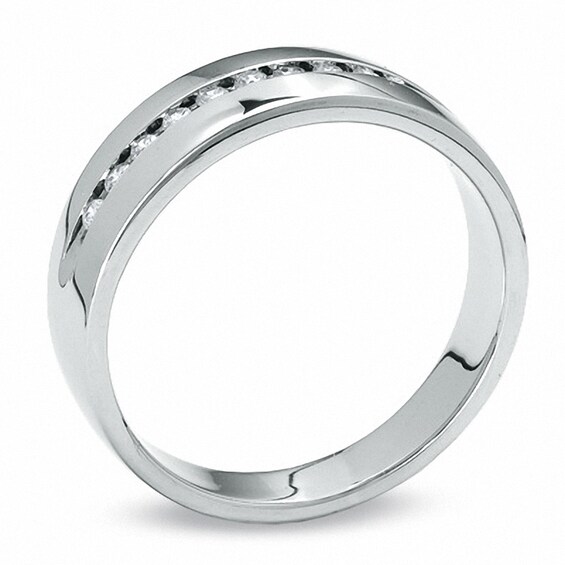 Previously Owned - 1/4 CT. T.w. Channel Set Diamond Wedding Band in 14K White Gold