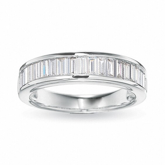 Previously Owned - 1/2 CT. T.w. Baguette Diamond Channel Band in 14K White Gold