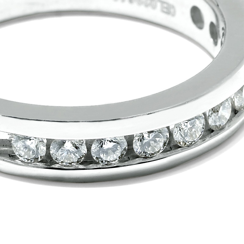 Main Image 2 of Previously Owned - Celebration Lux® 1/2 CT. T.W. Diamond Wedding Band in 18K White Gold (I/SI2)