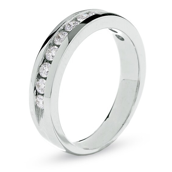Previously Owned - Celebration LuxÂ® 1/2 CT. T.w. Diamond Wedding Band in 18K White Gold (I/Si2)
