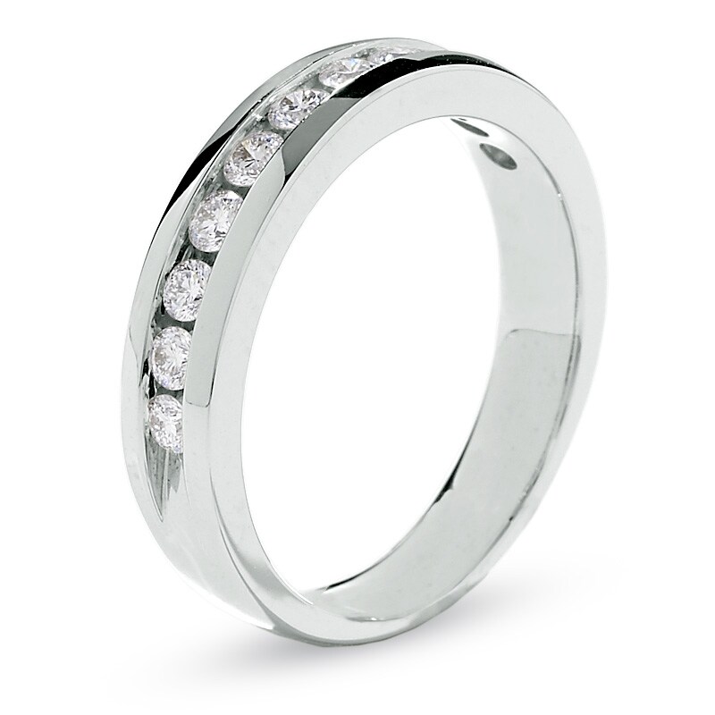 Main Image 3 of Previously Owned - Celebration Lux® 1/2 CT. T.W. Diamond Wedding Band in 18K White Gold (I/SI2)