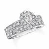 Thumbnail Image 1 of Previously Owned - 2 CT. T.W. Pear-Shaped Diamond Bridal Set in 14K White Gold