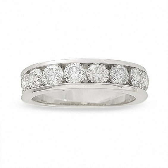 Previously Owned - 1-1/2 CT. T.w. Diamond Channel Band in 14K White Gold