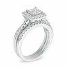 Thumbnail Image 2 of Previously Owned - 1-1/4 CT. T.W. Quad Princess-Cut Diamond Bridal Set in 14K White Gold
