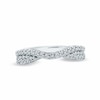 Thumbnail Image 1 of Previously Owned - 3/8 CT. T.W. Diamond Pavé Double Twist Contour Band in 14K White Gold