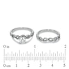 Thumbnail Image 3 of Previously Owned - 1-1/4 CT. T.W. Diamond Twist Bridal Set in 14K White Gold
