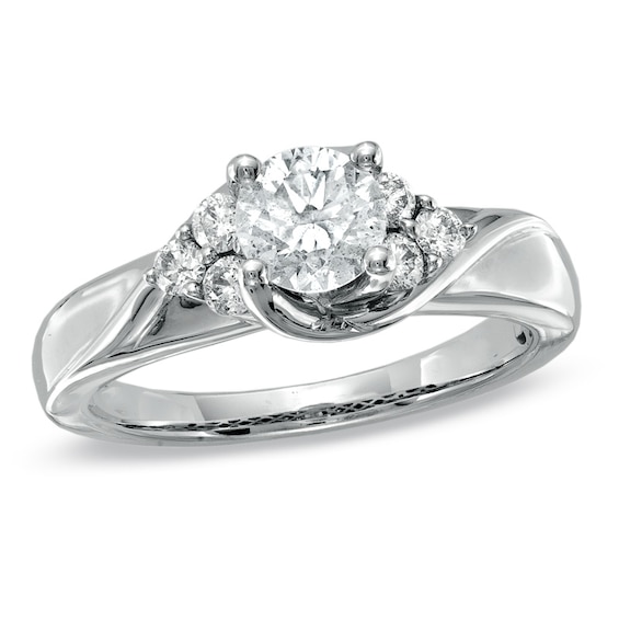 Previously Owned - 1 CT. T.w. Diamond Engagement Ring in 14K White Gold