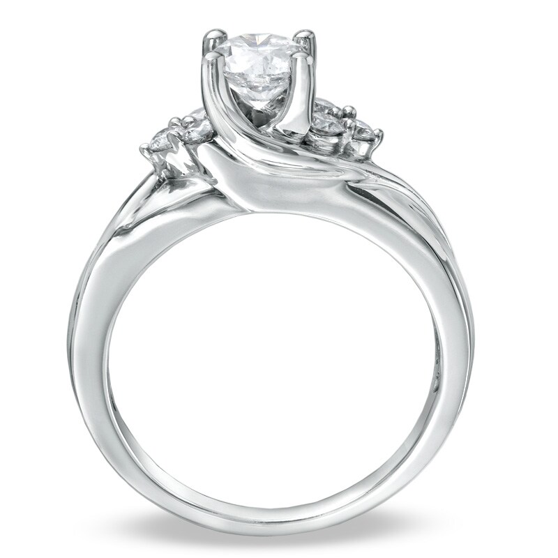 Main Image 2 of Previously Owned - 1 CT. T.W. Diamond Engagement Ring in 14K White Gold