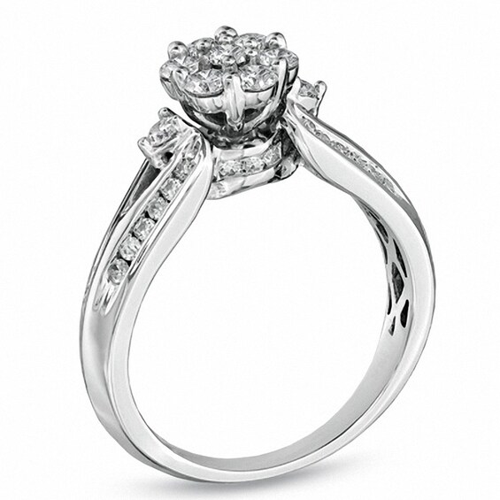 Previously Owned 3/4 CT. T.w. Composite Diamond Engagement Ring in 10K White Gold