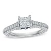 Thumbnail Image 1 of Previously Owned - Vera Wang Love Collection 1-1/2 CT. T.W. Princess-Cut Diamond Engagement Ring in 14K White Gold