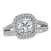 Thumbnail Image 1 of Previously Owned - Vera Wang Love Collection 2 CT. T.W. Diamond Frame Split Shank Engagement Ring in 14K White Gold